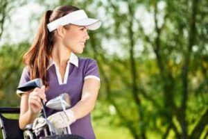 Homes for Sale in Sterling IL - Girl Enjoying Golf at Emeral Hills Golf Course Sterling IL