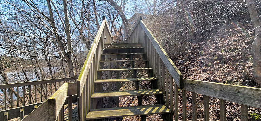 Stairs Going From Fishing Deck to Viewing Deck - 712 Kaskaskia Drive Dixon IL 61021